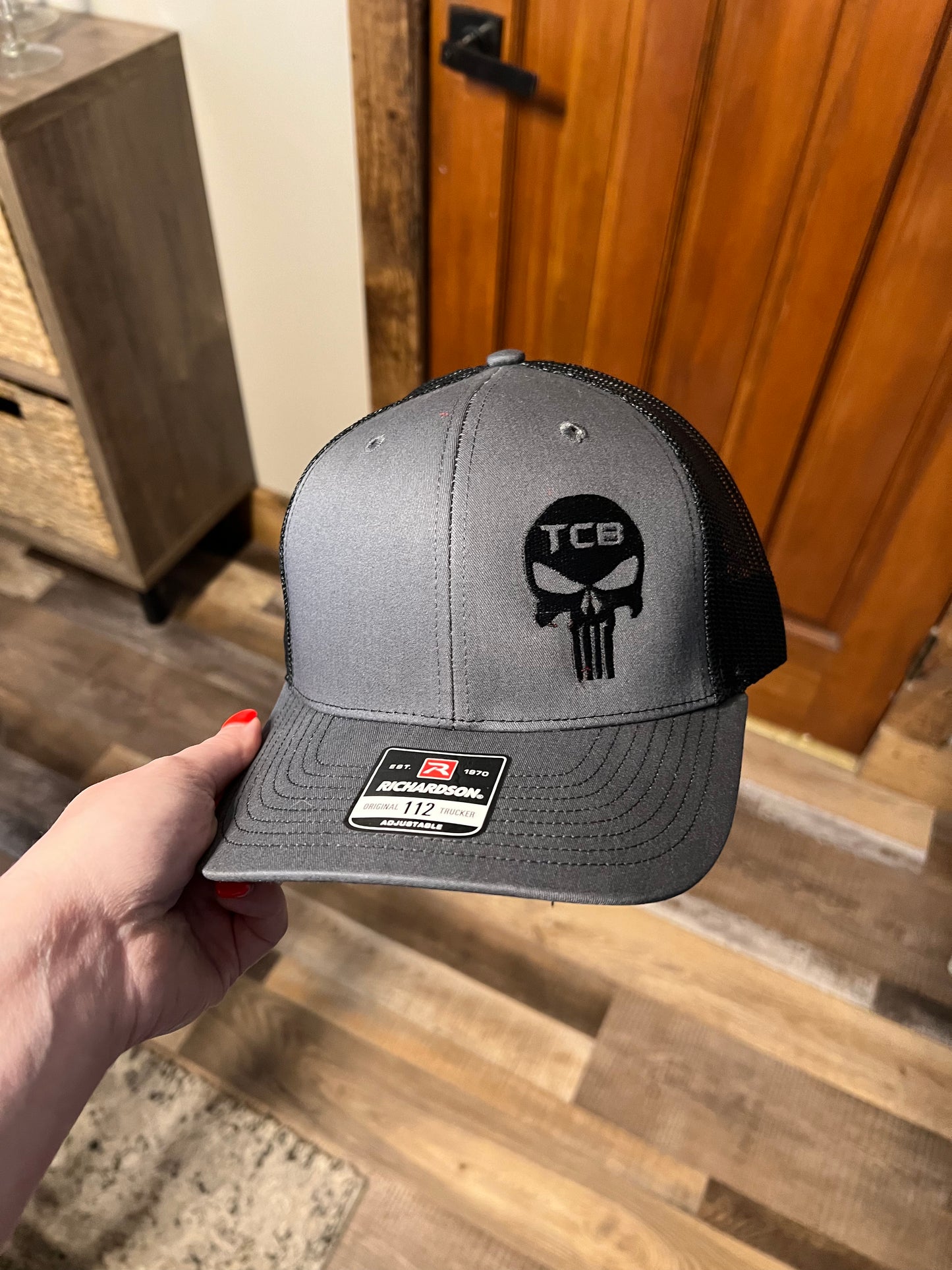 PUNISHER HAT (CHARCOAL/BLACK)