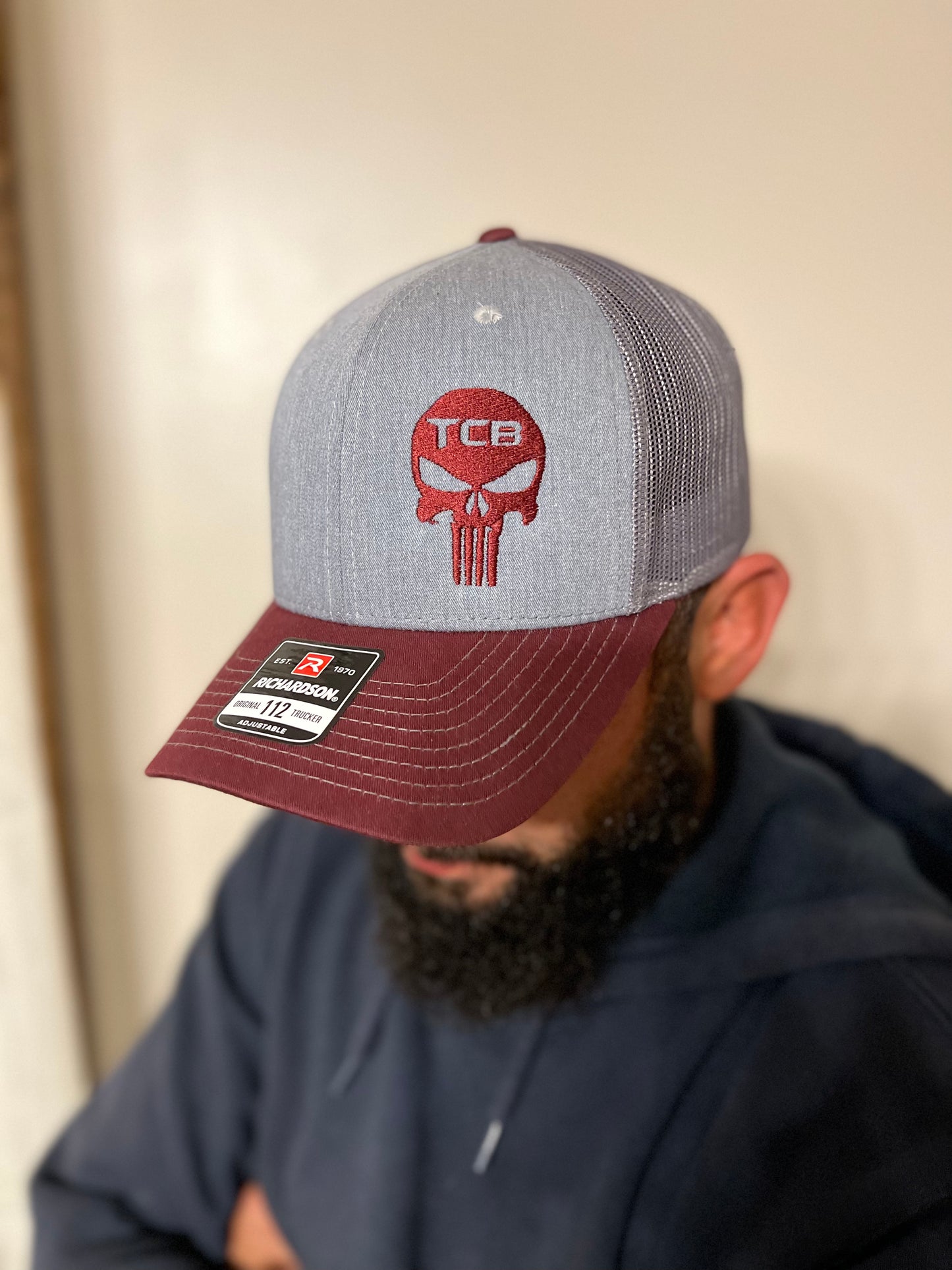 PUNISHER HAT (BURGANDY)