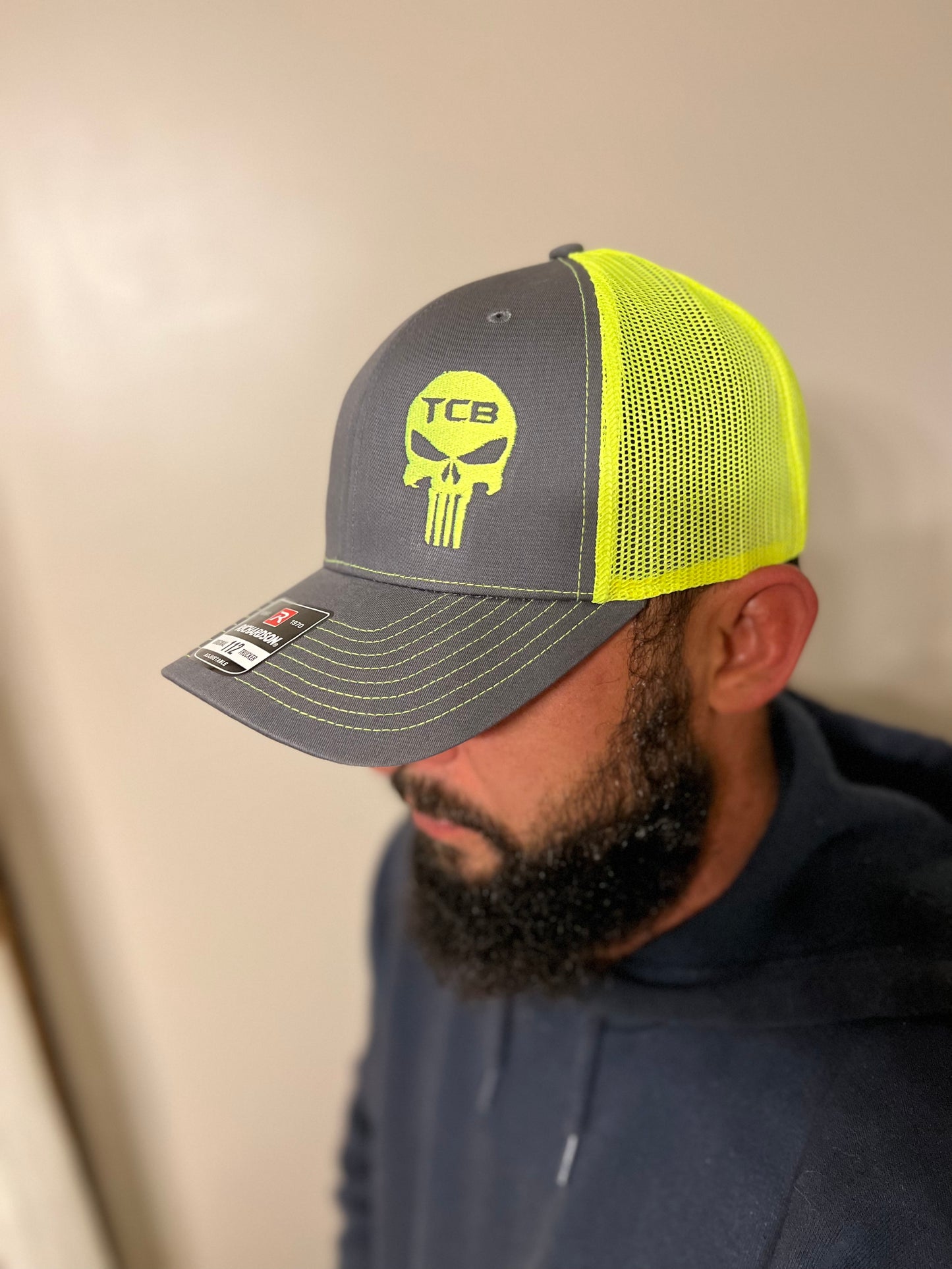 PUNISHER HAT (CHARCOAL/YELLOW)